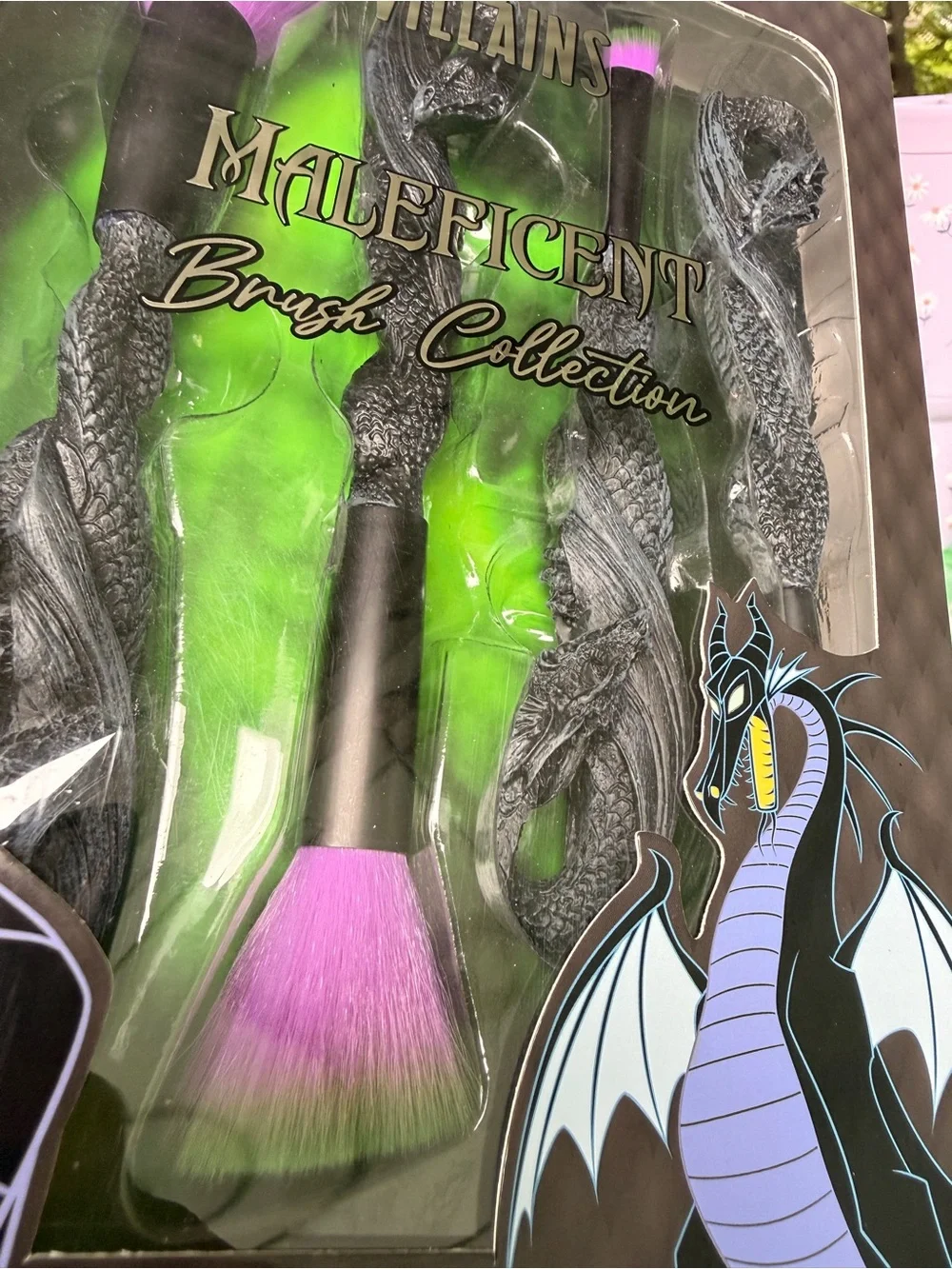 Disney Maleficent Villains Makeup Brush Set - Purple & Green